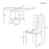 5-Piece Farmhouse Dining Table Set