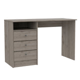 Providence 3-Drawer Writing Desk with Open Compartment Light Gray