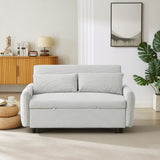 Pull-out Sofa Bed Convertible Couch 2 Seat Loveseat Sofa Modern Sleeper Sofa with USB Ports