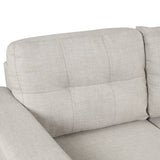 Sectional Sofa with Storage Ottoman, L-Shape Couch with 2 Pillows and Cup Holder,Sectional Sofa with Reversible Chaise for Living Room,Light Gray