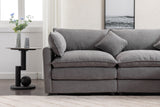 Modular Sectional Sofa,  3-Seater Sofa with Ottoman, Modern L-Shaped Sofa for Living Room Bedroom Apartment