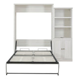 Queen  Murphy Bed Rustic White