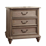 Rustic Natural Tone Finish Solid 1pc Nightstand