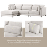 L shaped Sofa with Removable Ottomans