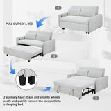 Pull-out Sofa Bed Convertible Couch 2 Seat Loveseat Sofa Modern Sleeper Sofa with USB Ports