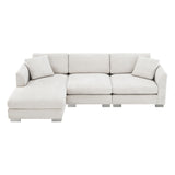 Sectional Sofa,L-shaped Luxury Couch Set with 2 Free pillows,4-seat Chenille