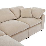 Sectional Sofa with Ottoman L Shaped Corner Sectional