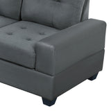 Sectional Sofa with Reversible Chaise Lounge, L-Shaped Couch with Storage Ottoman and Cup Holders