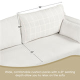 Fabric Sofa, One-Piece Seat Frame