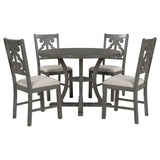 5-Piece Round Dining Table and Chair Set