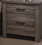 Natural Finish Striking Wooden Nightstand