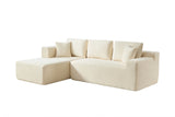 Beige Chenille Compressible Sofa