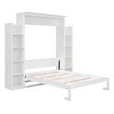 Full Size Murphy Bed Wall Bed with Shelves