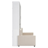 Queen Size Murphy Bed Wall Bed, White