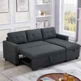 Pull Out Sectional Sofa with Storage Chaise