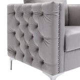 Modern Velvet Armchair Tufted Button