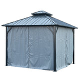 10*10FT patic gazebo,alu gazebo with steel canopy,Outdoor Permanent Hardtop Gazebo Canopy for Patio, Garden, Backyard