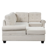 Modern U-Shaped Corner Sectional Sofa Upholstered Linen Fabric