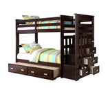 Bunk Bed (Twin/Twin & Storage) in Espresso color