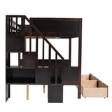 Twin over Full Bunk Bed with Storage