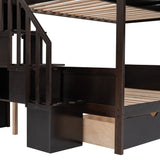 Twin over Full Bunk Bed with Storage