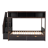 Twin over Full Bunk Bed with Storage