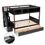 Twin over Full Bunk Bed with Storage