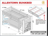 Bunk Bed (Twin/Twin & Storage) in Espresso color