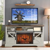 60 Inch Electric Fireplace Entertainment Center With Door Sensor