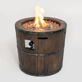 Concrete Round Propane Gas Fire Pit  Wine Barrel Fire Pit