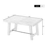 Wood Dining Table Kitchen Furniture Rectangular Table, Seats up to 6 (Natural Wood Wash)