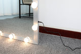 Modern Wall Full Length Mirror with LED Bulbs with Touch Control and 3 color Lights