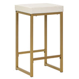 3-piece Modern Pub Set with Faux Marble Countertop and Bar Stools