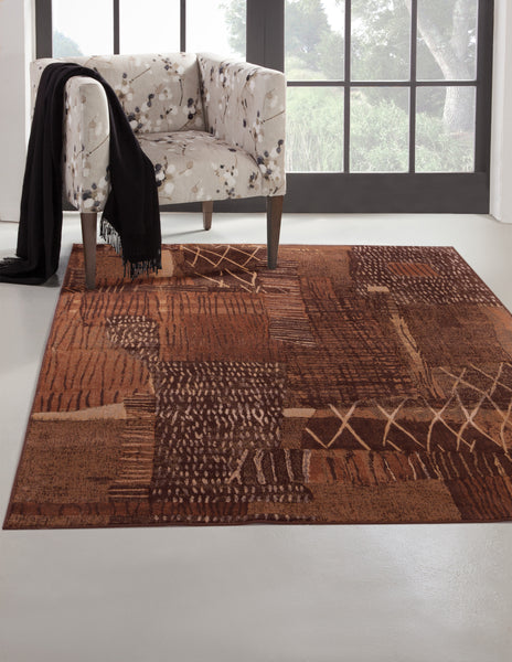 Natoma Rust/Brown/Golds Area Rug 8x10