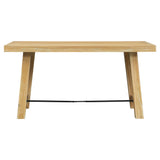 Wood Dining Table Kitchen Furniture Rectangular Table, Seats up to 6 (Natural Wood Wash)