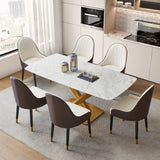 Sintered stone dinning table with 6 pcs Chairs