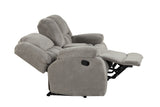 Armada Manual Recliner Loveseat Made with Chenille Fabric in White