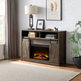 Electric Fireplace in Rustic Oak Finish