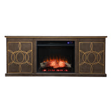 Yardlynn Touch Screen Electric Fireplace Console w/ Media Storage