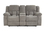 Armada Manual Recliner Loveseat Made with Chenille Fabric in White