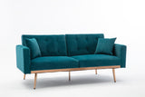 Teal Velvet Sofa