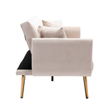 COOLMORE  Velvet  Sofa , Accent sofa .loveseat sofa with rose gold metal feet  and