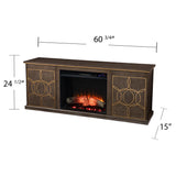 Yardlynn Touch Screen Electric Fireplace Console w/ Media Storage