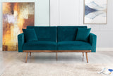 Teal Velvet Sofa