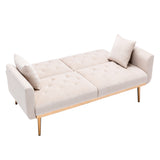 COOLMORE  Velvet  Sofa , Accent sofa .loveseat sofa with rose gold metal feet  and