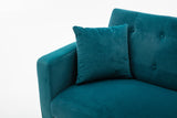 Teal Velvet Sofa