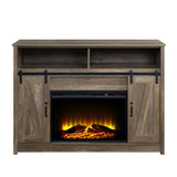Electric Fireplace in Rustic Oak Finish