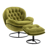 Accent chair  TV Chair  Living room Chair  with Ottoman-FRUIT GREEN