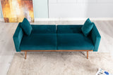 Teal Velvet Sofa