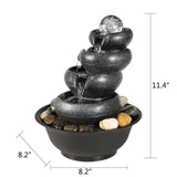 11.4inches Relaxation Tabletop Water Fountain with a Ball for Office and Home Decor